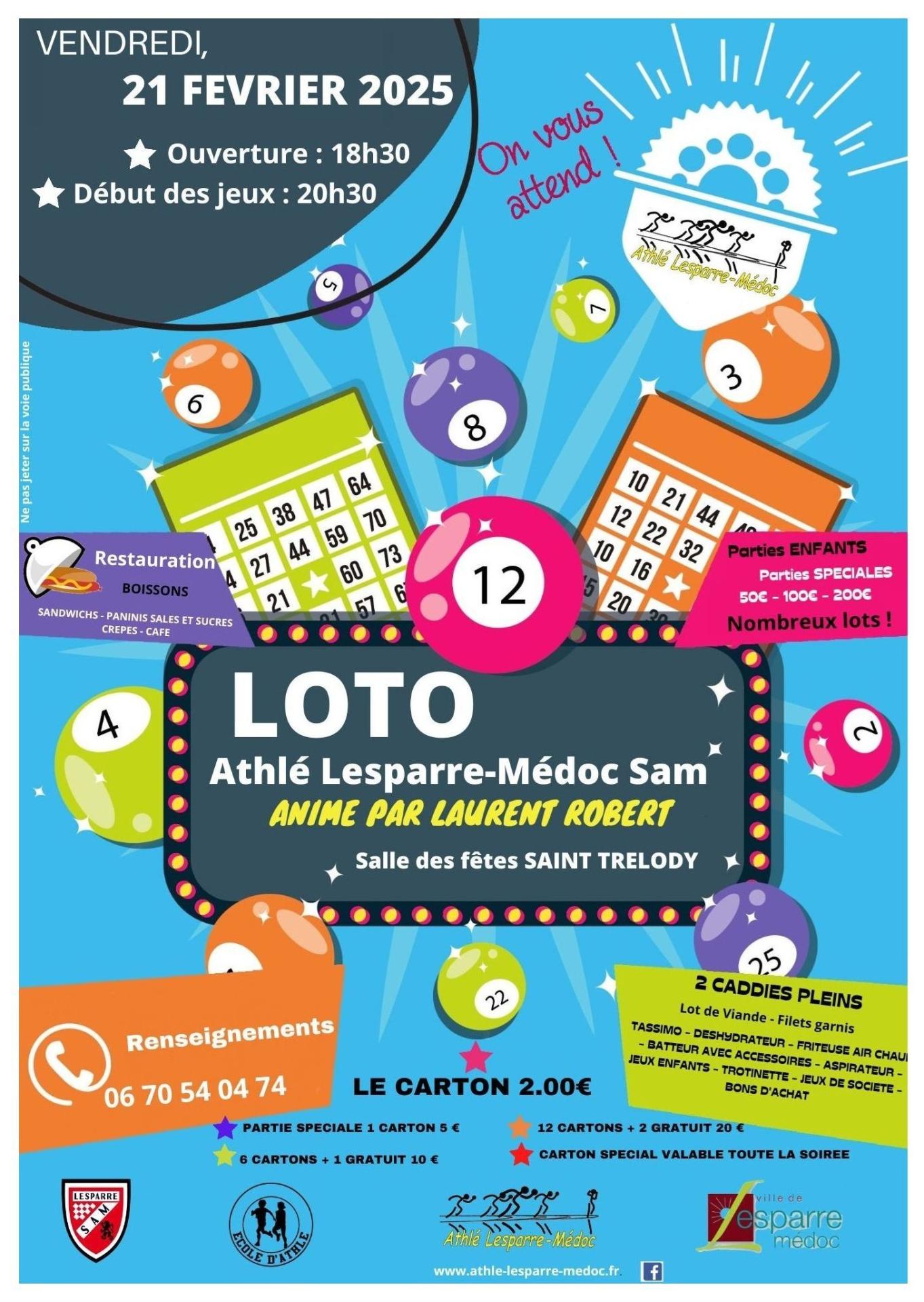 Flyer loto 2025 encadrement blanc